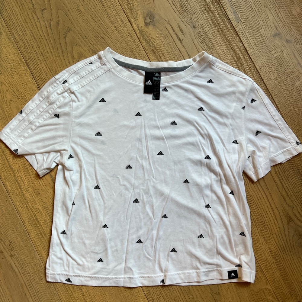 Adidas black and white top. Size M